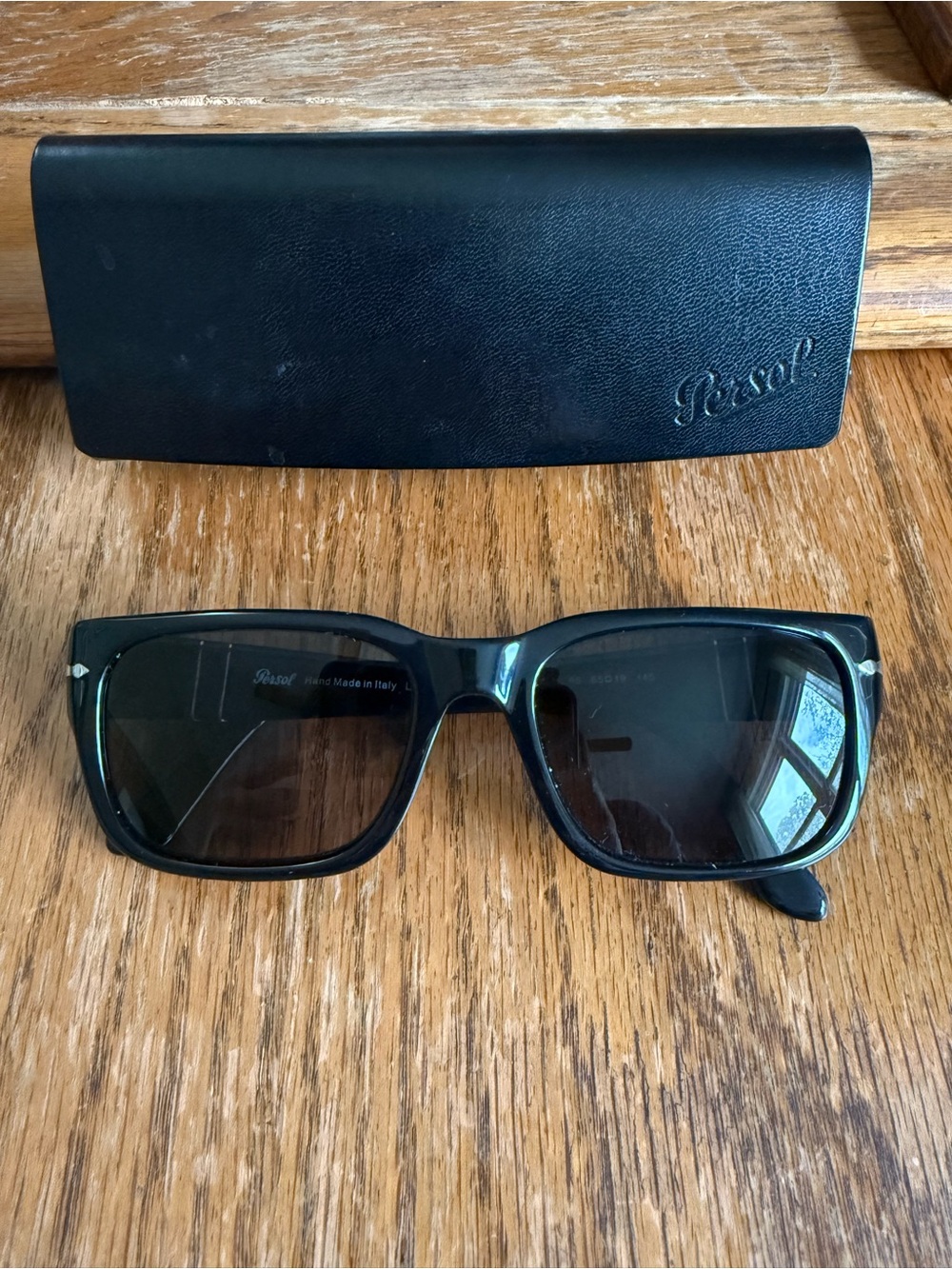 Persol Black Frame Dark Lens Men's Sunglasses